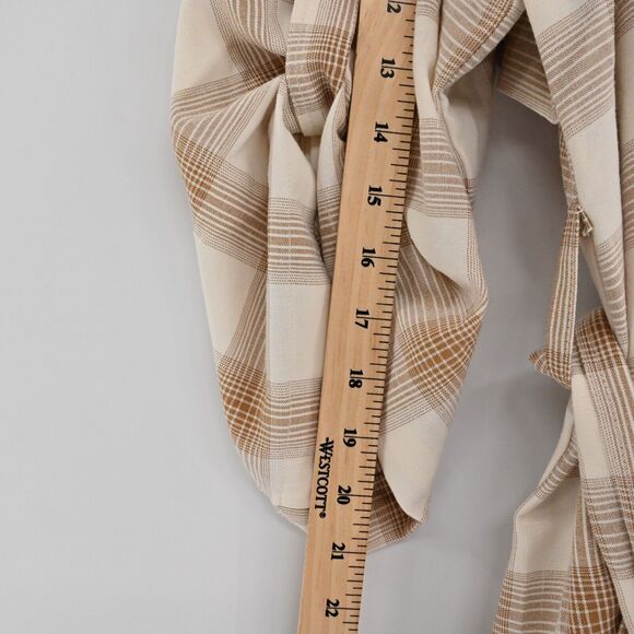 CARA SANTANA Jacket Womens Sz L She‎ Loves The Attention Plaid Print Trench Coat - Picture 15 of 15